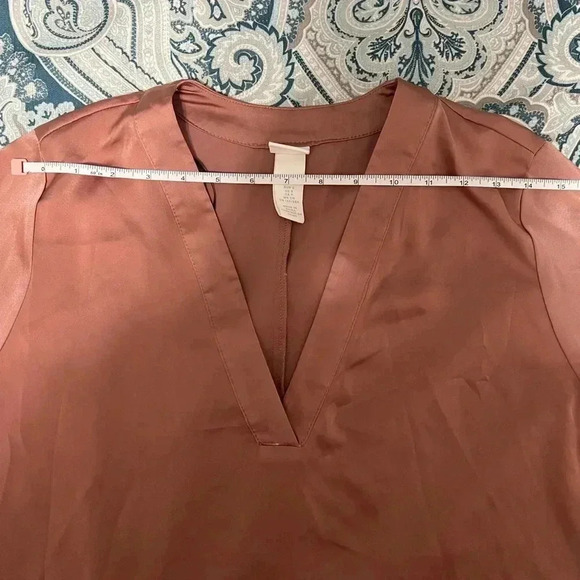 H&M Women’s Satin tunic Old rose color - Picture 9 of 11